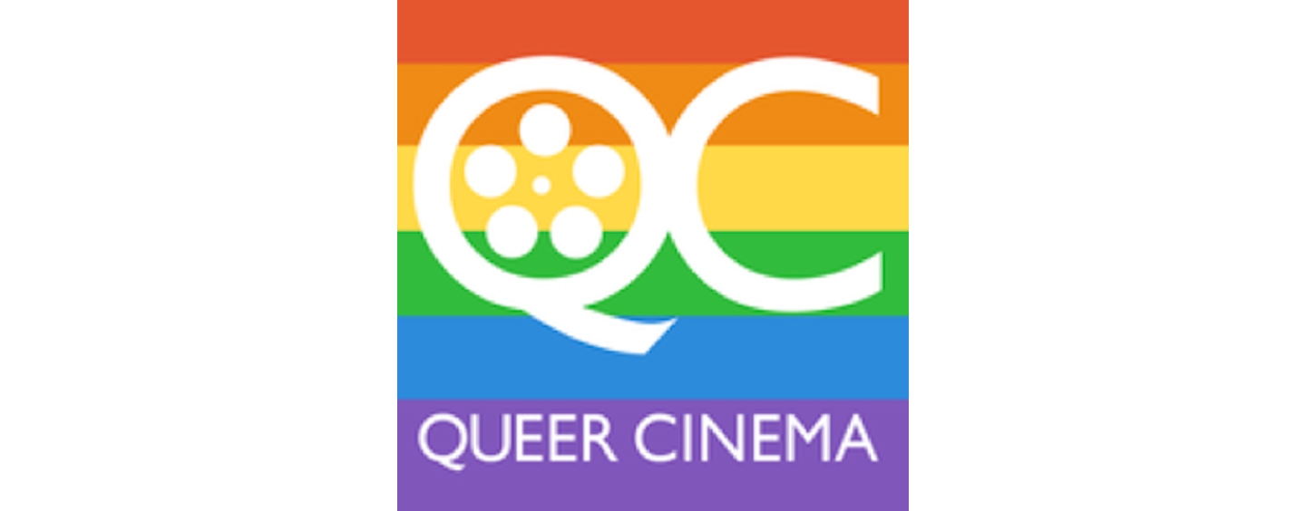 QC Queer Cinema logo over rainbow background